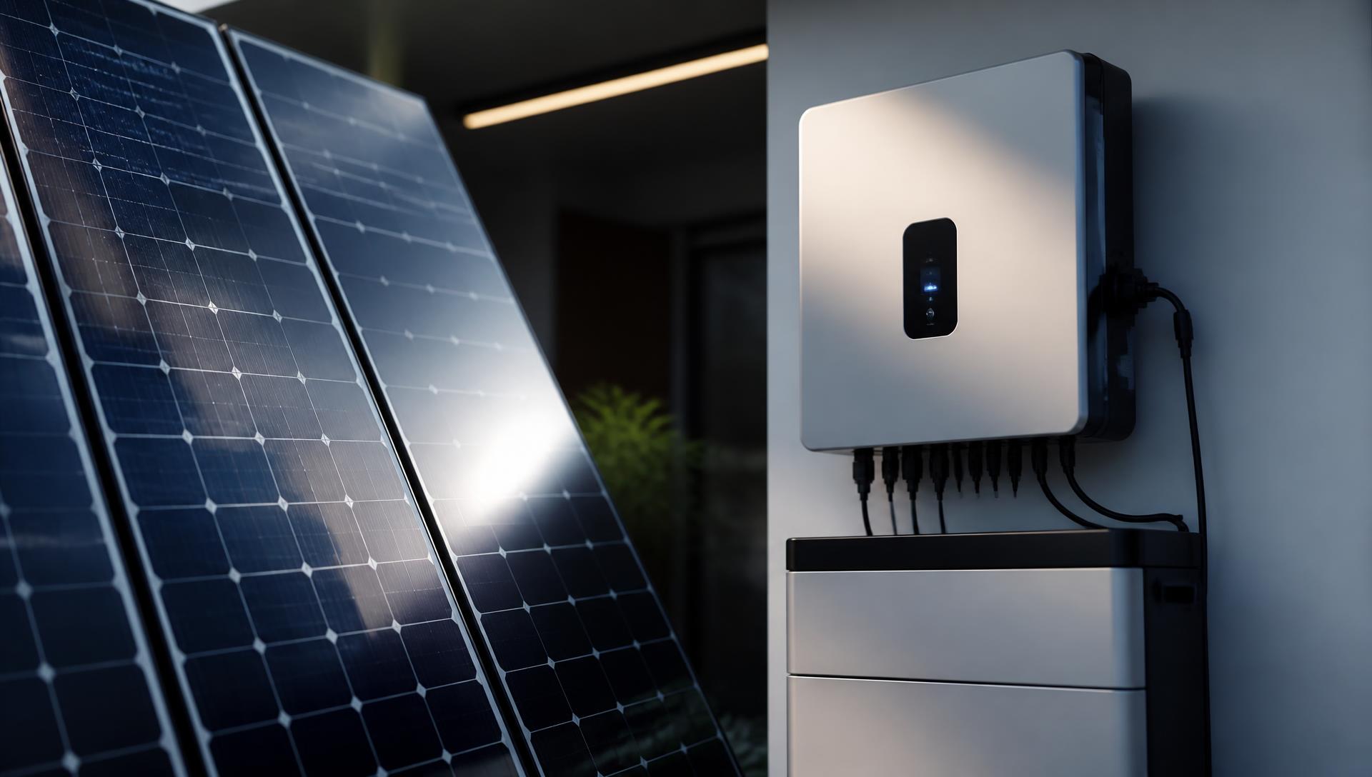 Premium solar panels with a hybrid inverter and battery storage