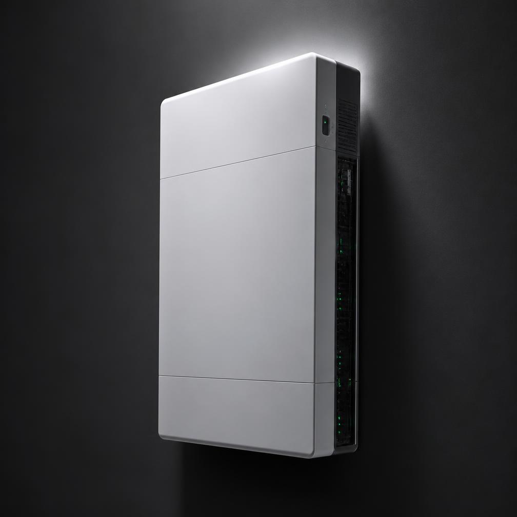 Wall-mounted lithium home battery storage unit