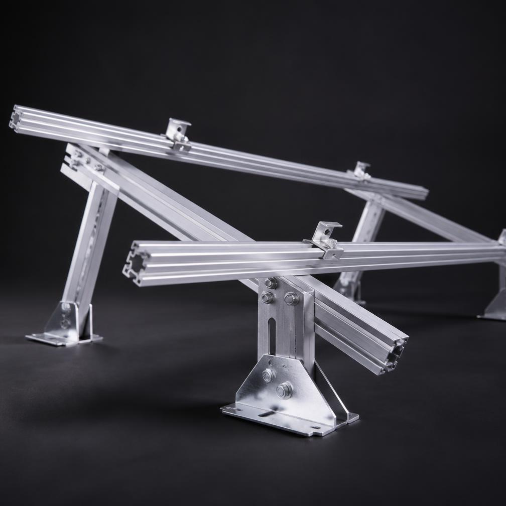 Aluminium solar panel mounting rails, clamps and brackets